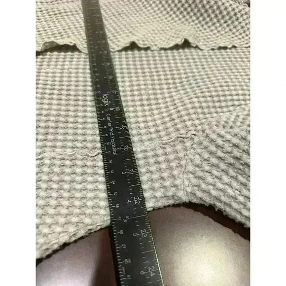 Denim & Roses Womens Waffle Swing Jacket Open Front Gray Lagenlook Layer - Picture 8 of 10